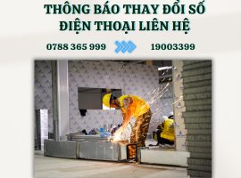 THÔNG BÁO VỀ VIỆC THAY ĐỔI SỐ ĐIỆN THOẠI LIÊN HỆ