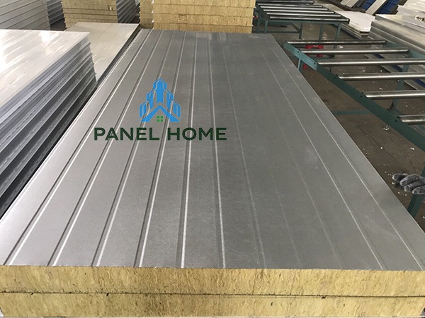 Tấm panel bông khoáng rockwool bề mặt inox