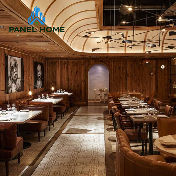 Giá thi công tấm ốp đa năng sợi than tre khách sạn, nhà hàng, quán café