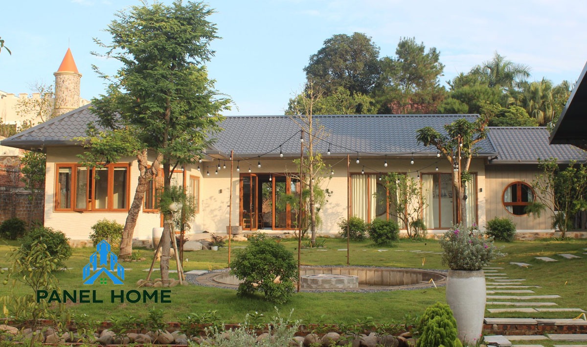 nhà lắp ghép cấp 4 phong cách cổ