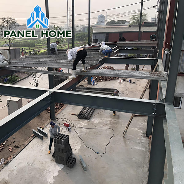 thi công nhà lắp ghép khung sắt