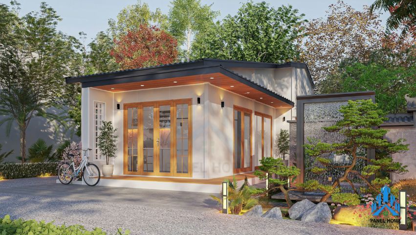 Nhà lắp ghép panel thiết kế tối giản vừa đủ cho gia đình nhỏ