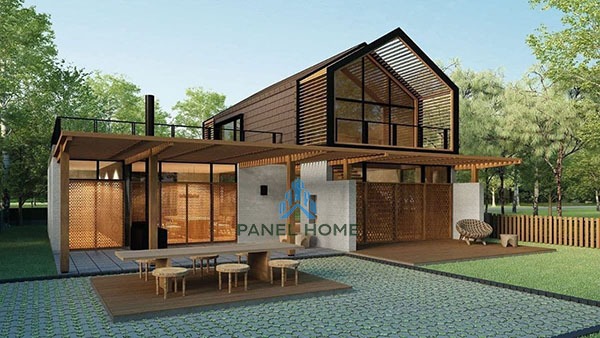 Mẫu 1 nhà vườn lắp ghép hiện đại