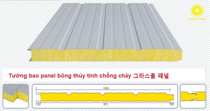 Tấm panel Bông Thủy Tinh