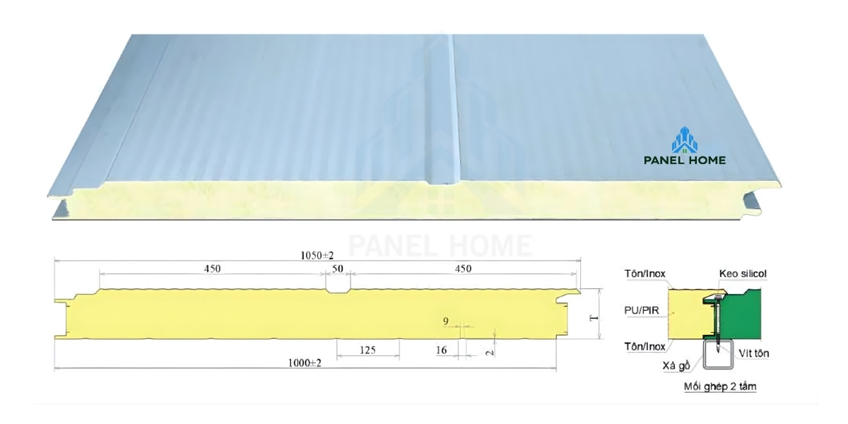 Panel EPS chống cháy – Vách ngoài