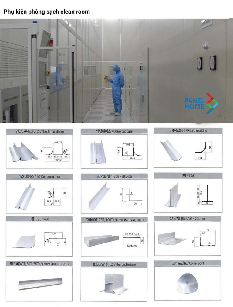 Phụ kiện nhôm phòng sạch