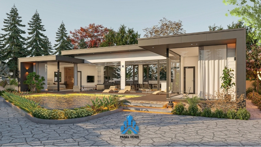 Quy trình thi công nhà lắp ghép lắp dựng khung thép và panel