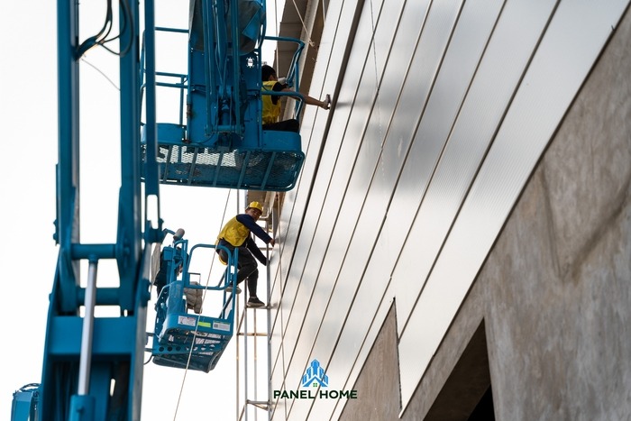 Tấm Panel ứng dụng thi công vách ngoài cho nhà xưởng