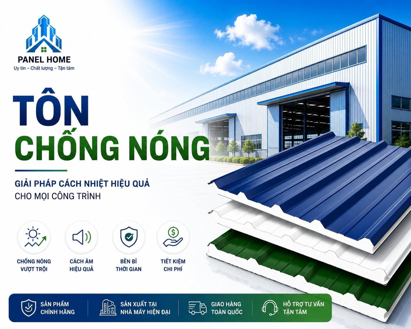 Tôn xốp, tôn Pu cách nhiệt, tôn chống nóng giá rẻ mới nhất 2026