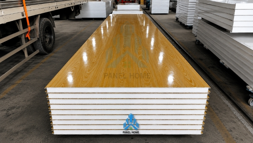 Tấm panel vân gỗ xu hướng vật liệu xây dựng được ưa chuộng năm 2026