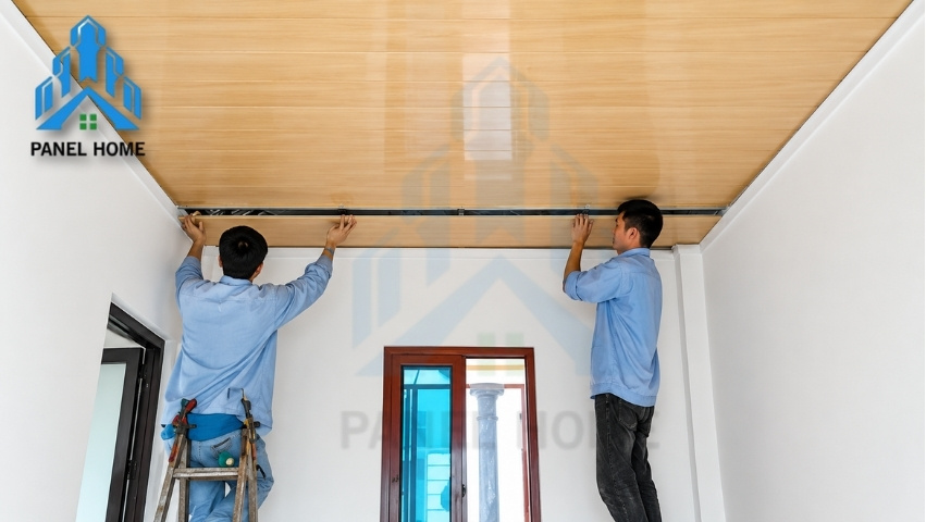 Những lưu ý khi thi công trần tôn xốp