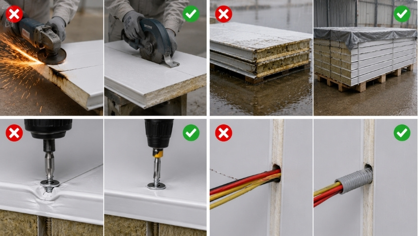 Lưu ý khi thi công panel vách ngăn