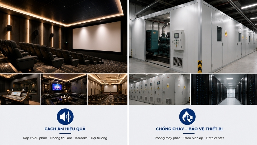 Panel vách ngăn công trình công cộng