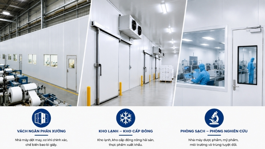 Panel vách ngăn nhà xưởng