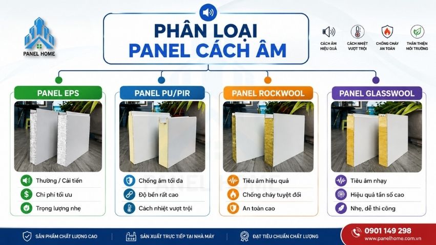 Vách Panel Cách Âm: Báo giá tấm panel chống ồn mới nhất