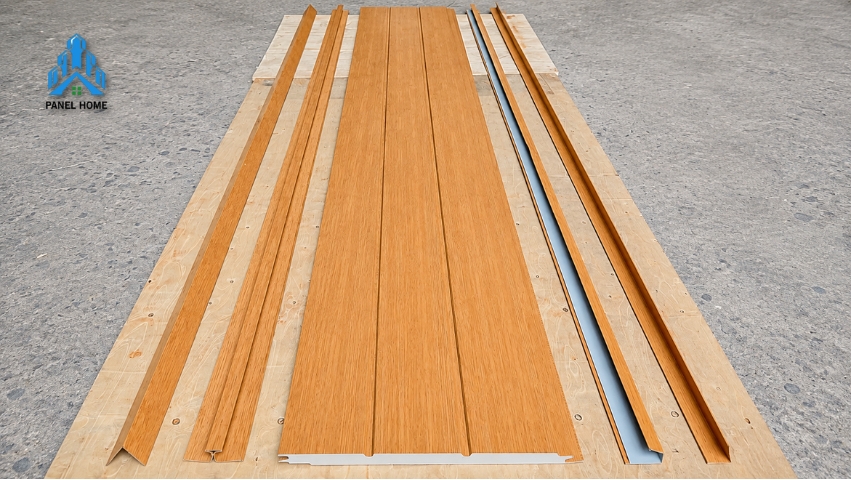 Tấm ốp kim loại AZ100 bề mặt vân gỗ 2